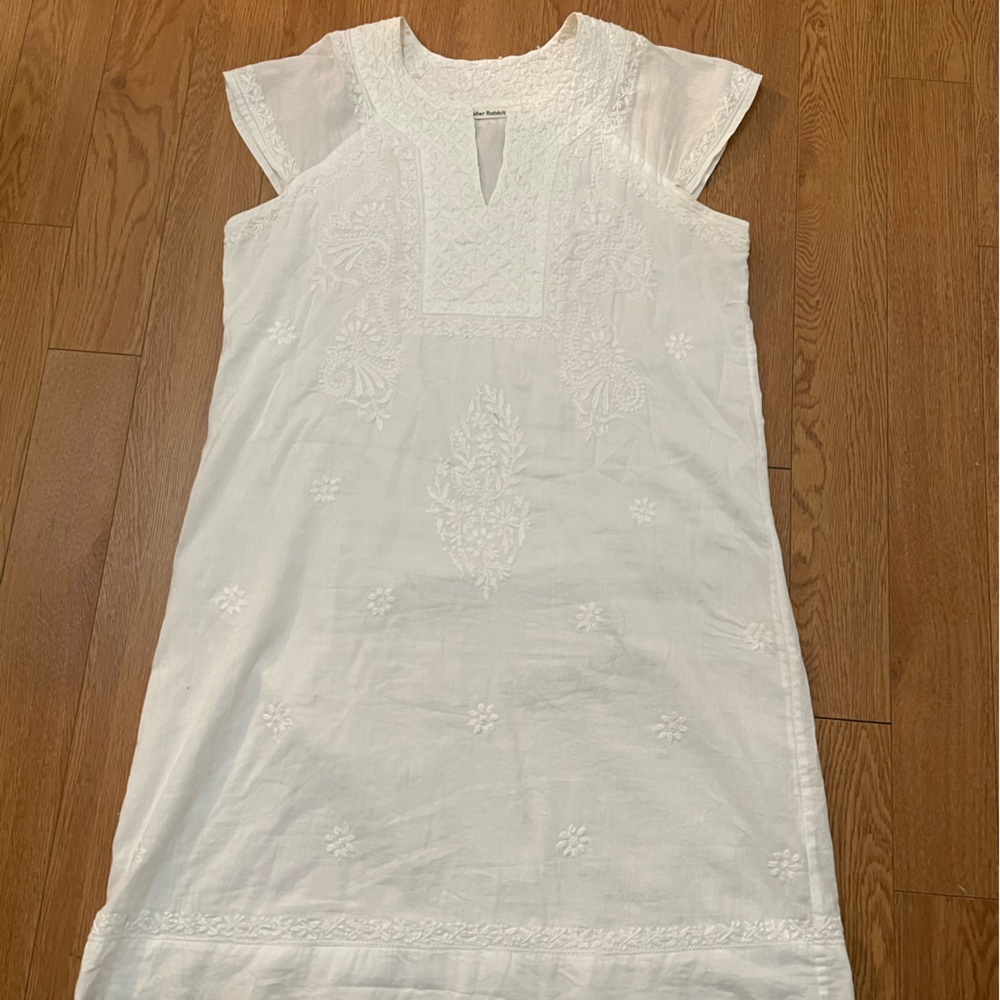 Roller Rabbit White Textured Faith dress
